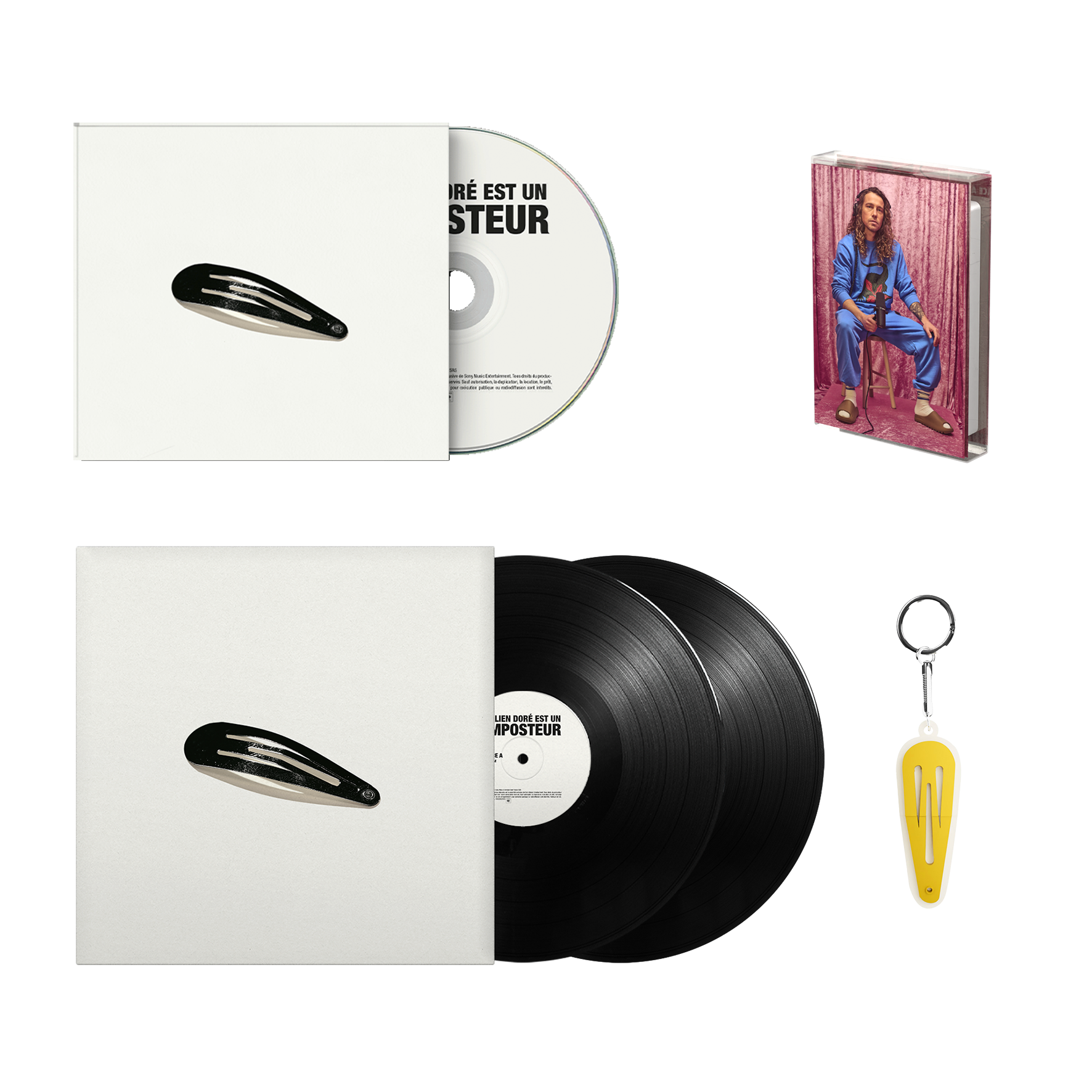 PACK IMPOSTEUR CD AU CHOIX + VINYLE AU CHOIX + CLÉ USB + K7